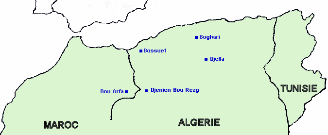 carte de l'Afrique du Nord